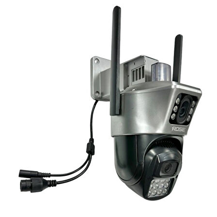 Rose AHD-30180 Dış Mekan Wifi Kamera 5K 4K Çift Lens Çift Ekranlar PTZ Kamera 231133