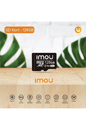 Imou 128 GB Micro SDXC Hafıza Kartı / Class 10,U3,V30 - Video Kayıt Ekipmanlarıyla Uyumlu (ST2-128-S1)