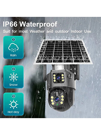 Rose AHD-30205 Solar Güneş Enerjili 4g Sim Kartlı Kamera