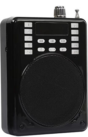 Subzero KTX 1601 Mikrofonlu Rehber Öğretmen Amfisi USB/TF/AUX FM Destekli Hoparlör