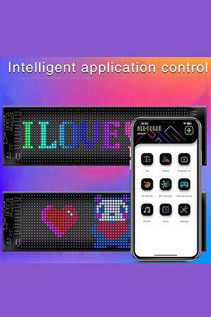 Led Matrix Panel Cama Yapışan Telefon Kontrollü Led Ekran Panel 16x96 - 192MM-898MM 