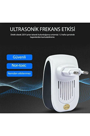 Pest Reject Elektronik Sesli Sonik Fare Haşere Böcek Kovucu