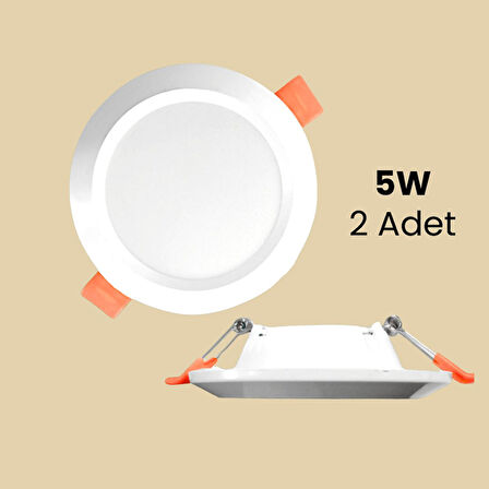 LEDX 5W Led Beyaz Spot Downlight 2'li Paket