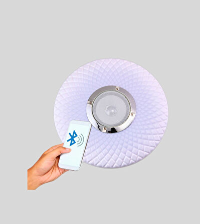 LEDX 24W Bluetooth Hoparlörlü Dekoratif LEDli Tavan Armatürü Hoparlörlü