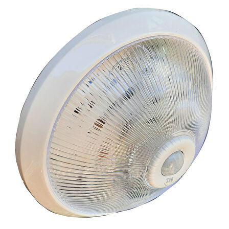 LEDX Hareket Sensörlü Tavan Armatürü 360 Derece E27 Duylu Plastik Gövde
