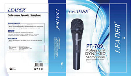LEADER Professional Dynamic Microphone PT-789