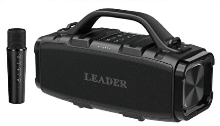 LEADER LP330 IPX5 Bluetooth SD USB AUX FM Radyo Kablosuz Mikrofon TAŞINABİLİR TOPLANTI AMFİSİ