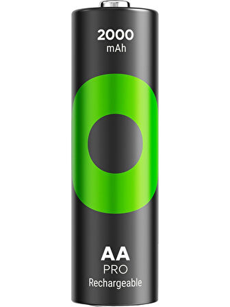 GP Recyko Pro 2000 mAh 1.2V AA Boy NiMH Kalem Şarjlı Pil 4'lü Kart