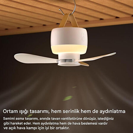 BATUR Kamp Tavan Fanı, USB Tavan Fanı, Açık havada sessiz soğutma F13