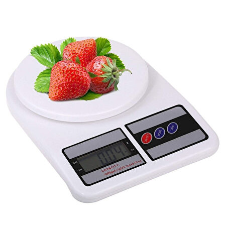 S Line Dijital Mutfak Tartısı (LCD Ekranlı, 10KG Kapasiteli, Hassas Ölçüm)
