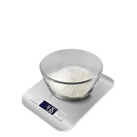 S Line Dijital Mutfak Tartısı LCD Ekranlı, 5KG Kapasiteli, Hassas Ölçüm