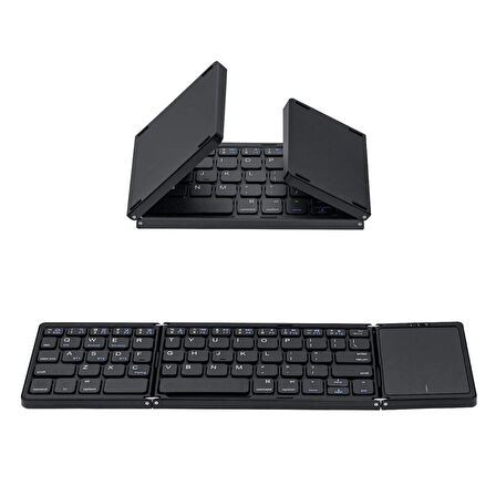 S Line Katlanabilir Kablosuz Bluetooth Klavye Touchpadli Taşınabilir
