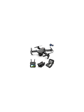 BLUE İNTER E88 4k Hd Çift Kameralı App Kontrol Wifi Katlanabilir Drone Siyah
