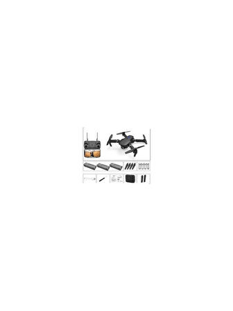 BLUE İNTER E88 4k Hd Çift Kameralı App Kontrol Wifi Katlanabilir Drone Siyah