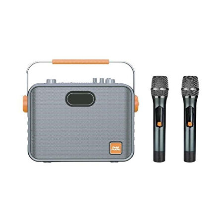 Gold Audio GTX-6EE Kablosuz 2 El Mikrofonlu USB-SD-BT Taşınabilir Ses Sistemi