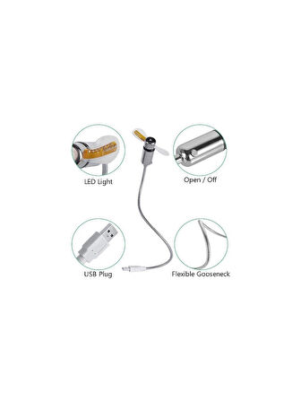 NARİTA Mini USB Ledli I Love You Yazılı Fan, Mini USB Vantilatör - SİYAH RENK