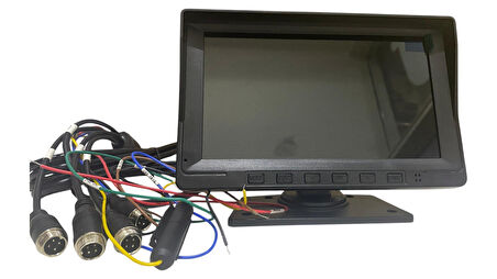 ROSE MR-16 7” EKRANLI 4 KAMERALI ARAÇ DVR SETİ - 4 KANAL FOKSİYON - KAYIT ÖZELLİĞİ