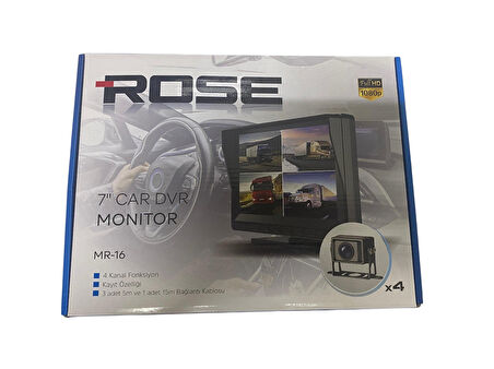 ROSE MR-16 7” EKRANLI 4 KAMERALI ARAÇ DVR SETİ - 4 KANAL FOKSİYON - KAYIT ÖZELLİĞİ
