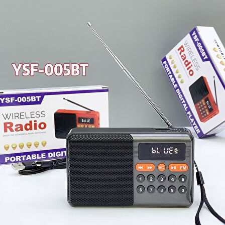 Rose YSF-006BT Mp3 Müzik Çalar FM Radyo Bluetooth Mini Wireless Speaker