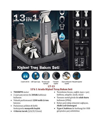 Leader LT-13 Kişisel Tıraş Bakım Seti