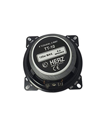 Herz 10cm 120Watt Çift Yollu Tweeterli Oto Hoparlör Tekli Oto Hoparlör