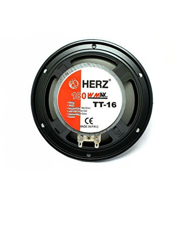 Herz 16cm 180Watt Çift Yollu Tweeterli Oto Hoparlör - Tekli Oto Hoparlör