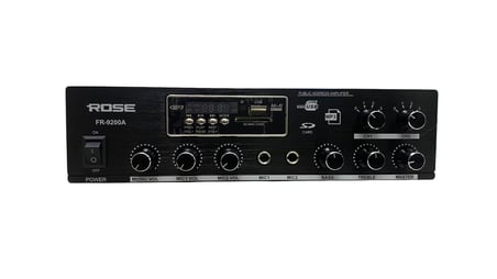 Rose FR-9200A - 2X120 Watt 2 ZONE STEREO Mixer Amfi