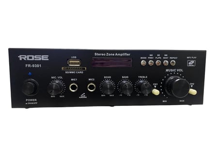Rose FR-9301 - 2X80 Watt 2 ZONE MONO Mixer Amfi