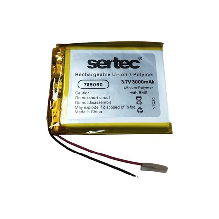 Sertec 785060 3.7V 3000MAH Li-Polymer Pil (DEVRELI/1.5A)