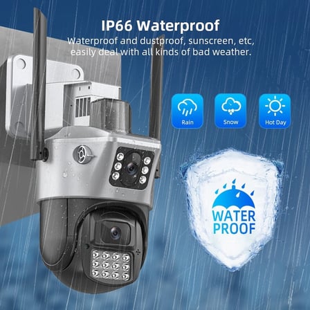 Viva ICS-223 6mp Çift Lens Wifi Akıllı Güvenlik Kamerası Aı Hareket Takipli Icsee Destekli