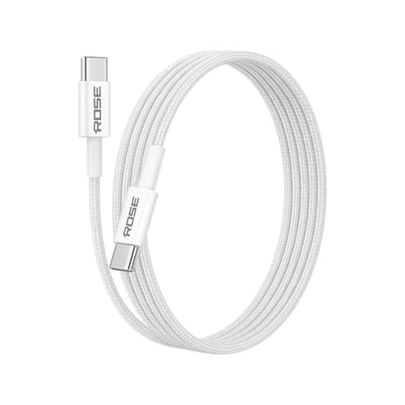 Rose RC-930 Type-C to Type-C 60Watt 1Metre Örgülü Şarj Kablosu
