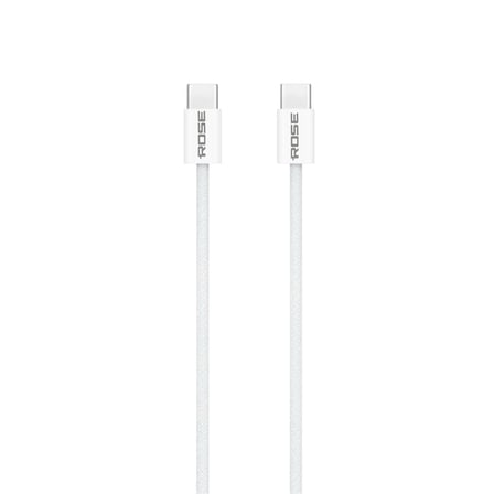 Rose RC-930 Type-C to Type-C 60Watt 1Metre Örgülü Şarj Kablosu