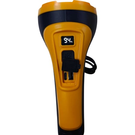 POWERDEX PD-3434 Profesyonel El Feneri | 10W – 1000 Lümen – 3200 Mah – Dijital Göstergeli – Type-C Şarjlı