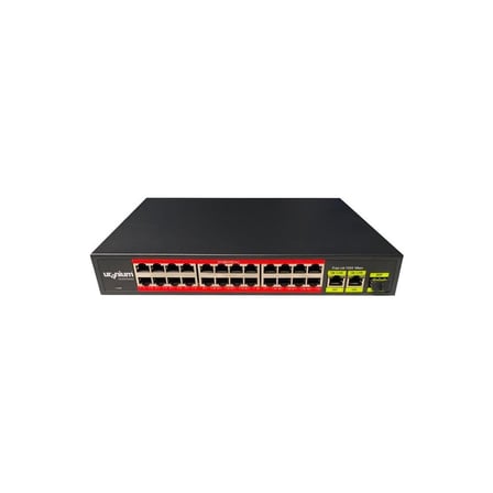 Uranium POE-2421SFP-300W 24 Port 10/100+2X Gıgabıt Uplınk +1xsfp Rackmount Swıtch (Realtek Chıpset)