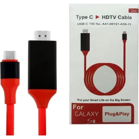 S LİNE Type-C To Hdmı 4K Tv Ses Görüntü Kablosu Samsung S8 / S9 / S10 Uyumlu HDMI Kablo FHD34