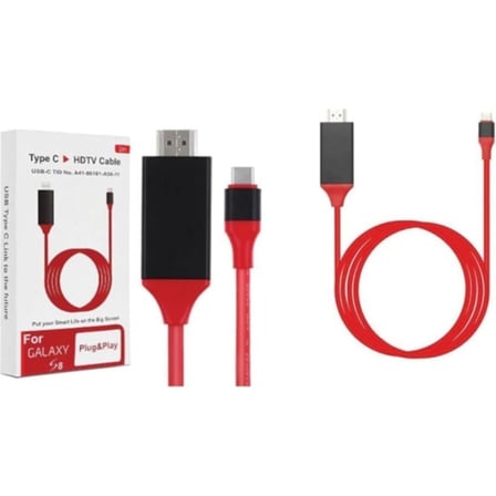 S LİNE Type-C To Hdmı 4K Tv Ses Görüntü Kablosu Samsung S8 / S9 / S10 Uyumlu HDMI Kablo FHD34