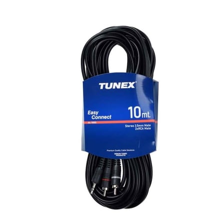 TUNEX 3,5 mm Erkek 2 X RCA Erkek 10 Mt Kablo