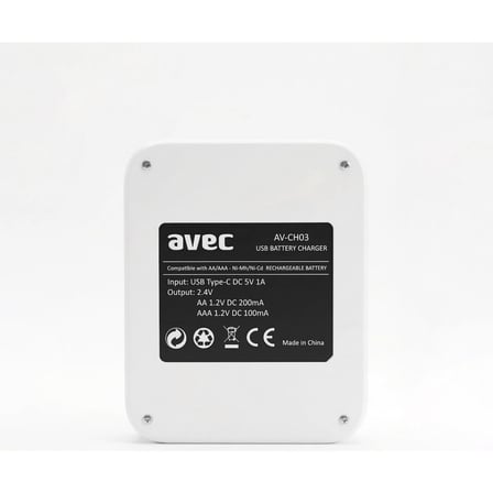 AVEC AV-CH03 USB Pil Şarj Cihazı 4lü