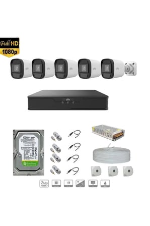 UNV Full Hd 5 Kameralı Set Sesli 