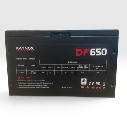 RAYNOX ATX650W PEAK 650W 12cm Fan 3*SATA Power Supply