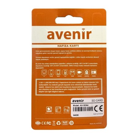 Avenir 64GB Micro Sd Hafıza Kartı - AV-SD64
