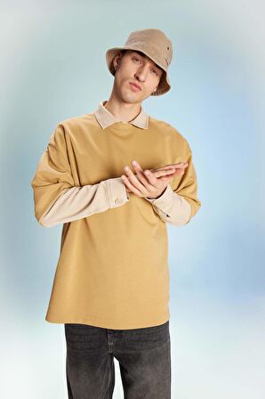 DeFacto Loose Fit Bisiklet Yaka Kısa Kollu Ağır Kumaş Basic Düz Tişört B4844AX23WNYL256