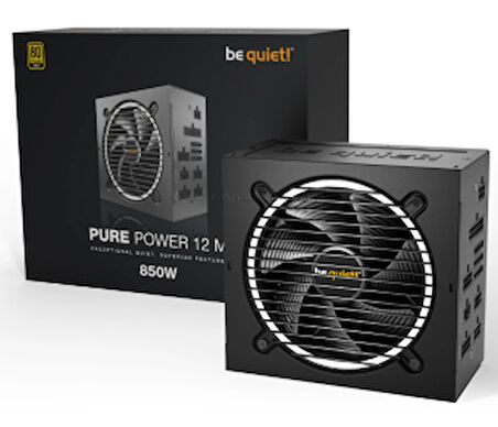 be quiet! Pure Power 12 M 850W 80+ GOLD PCIe 5.0 ATX 3.0 Güç Kaynağı (BN344)