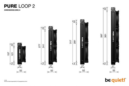 be quiet! Pure Loop 2 240mm ARGB Soğutucu Blok Intel/AMD Sıvı Soğutucu (BW017)