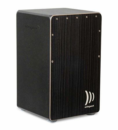 Schlagwerk CP91 Cajon Rudiments Hard Coal Stripes Large Black