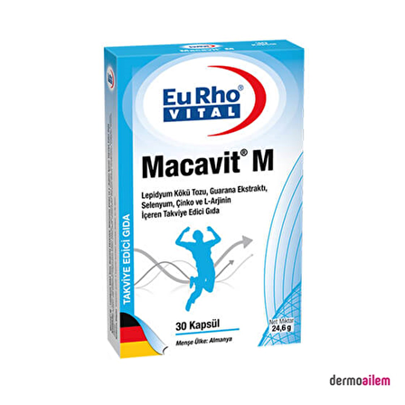 EuRho Vital Macavit M Takviye Edici Gıda 30 Kapsül