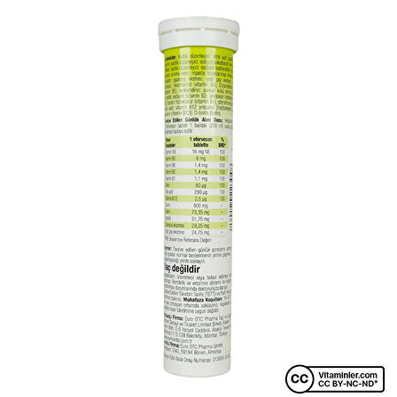 Eurho Vital Energy 20 Efervesan Tablet - GREYFURT
