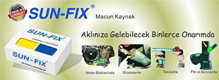 Sun-Fıx Macun Kaynak. Unıversal Verwendbar. 100Gr. 1 Adet