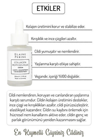 Elaine Perine Kolajen Elastikiyet Artırıcı Serum İnce Çizgi Yaşlanma Karşıtı Peptit Serum 30ML