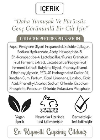 Elaine Perine Kolajen Elastikiyet Artırıcı Serum İnce Çizgi Yaşlanma Karşıtı Peptit Serum 30ML